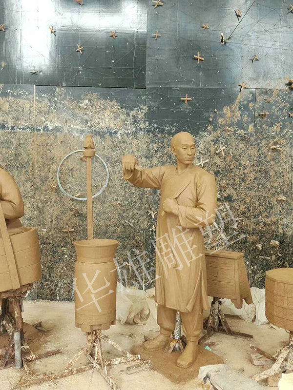 华雄泥塑模型