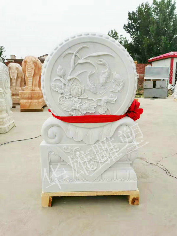 汉白玉门墩