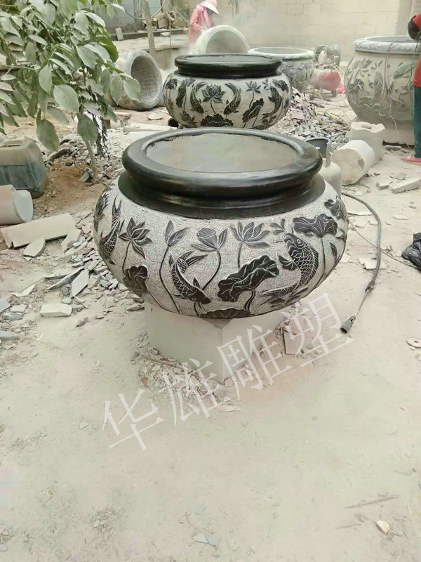 荷花鱼缸花盆