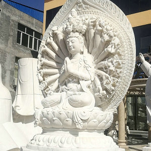 石雕千手观音佛像