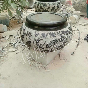 青石荷花鱼缸花盆