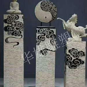 青石仿古云柱