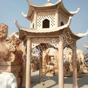 双层石凉亭