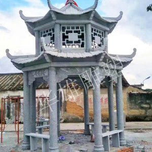 双层石凉亭