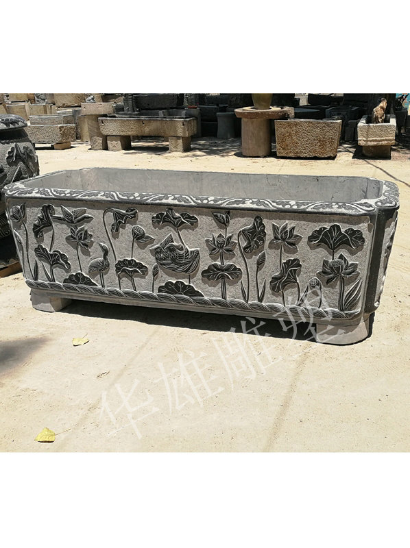 荷花鱼缸长盆