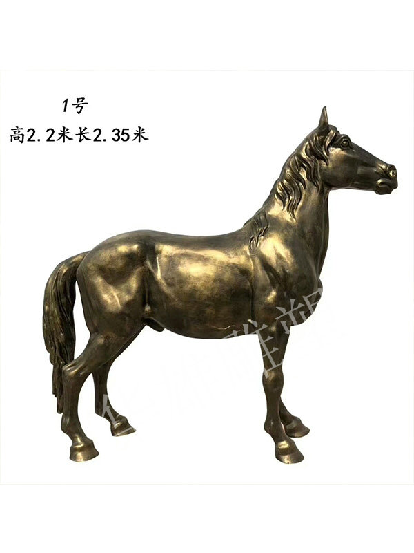 玻璃钢仿铜马雕塑